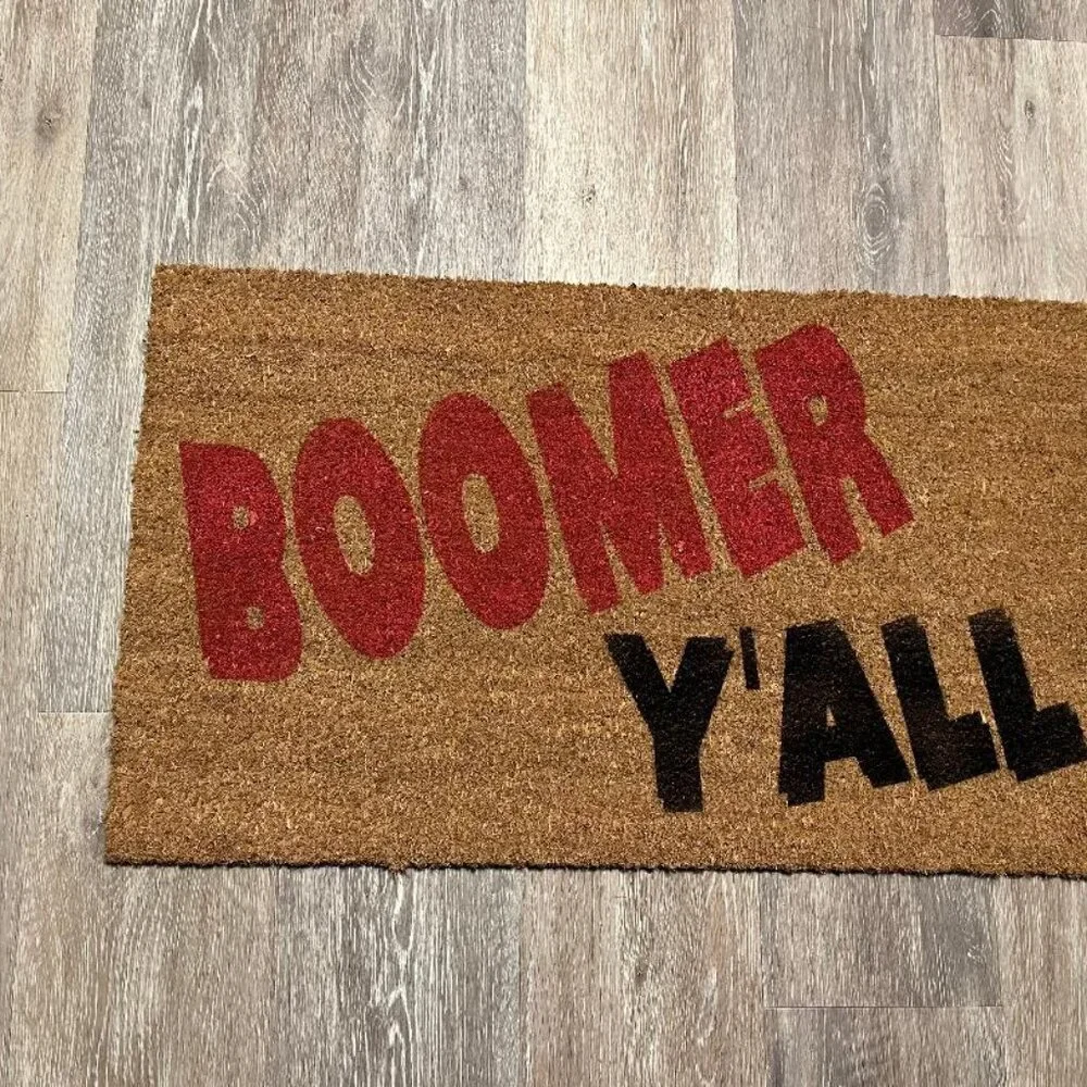 Boomer Y'all decorative coir doormat